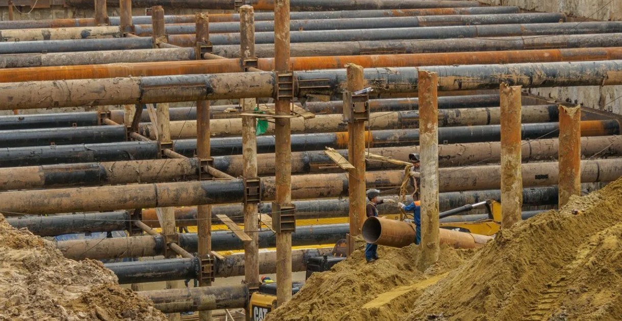 распорная система шпунтового ограждения
